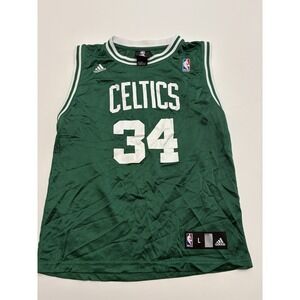 Youth Boston Celtics Paul Pierce Adidas Green NBA Jersey SZ Large Y2K